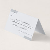 Carte De Visite Code QR de photo de lignes fines Agent immobilier  (Dos)