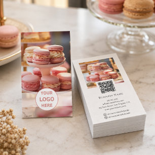 Carte De Visite Code QR de photo de logo personnalisé de boulanger