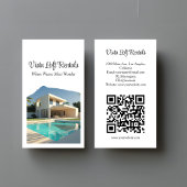 Carte De Visite Code QR de photo de maison d'hôtes de location de 