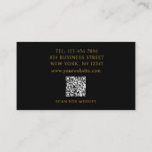 Carte De Visite Code QR de photo de script moderne élégant Photogr (Dos)