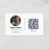 Carte De Visite Code QR de photo de service de ménage (Dos)