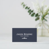 Carte De Visite Code QR de photo d'employé professionnel Bleu Avia (Debout devant)