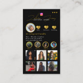 Carte De Visite Code QR de photo d'influenceur de tresses de cheve (Dos)