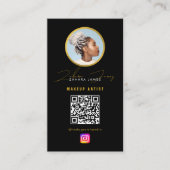 Carte De Visite Code QR de photo d'influenceur de tresses de cheve (Devant)