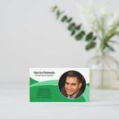 Carte De Visite Code QR de photo personnalisée Green Security Prof (Debout devant)