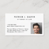 Carte De Visite Code QR de photo professionnelle (Devant)