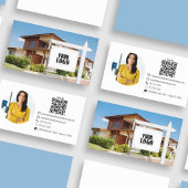 Carte De Visite Code QR de photo professionnelle de l'immobilier