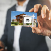 Carte De Visite Code QR de photo professionnelle de l'immobilier