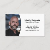 Carte De Visite Code QR de photo professionnelle mur de pierre (Dos)