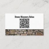 Carte De Visite Code QR de photo professionnelle mur de pierre (Devant)
