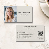 Carte De Visite Code QR de photo professionnelle personnalisée