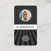 Carte De Visite Code QR de photo simple élégant professionnel (Devant)