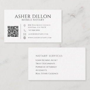 Carte De Visite Code QR de photographe de mariage en lin faux mode