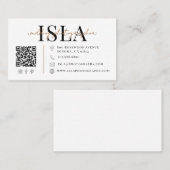Carte De Visite Code QR de photographe de mariage moderne (Devant / Derrière)