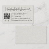 Carte De Visite Code QR de photographe de mariage moderne (Devant / Derrière)