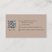 Carte De Visite Code QR de photographe moderne (Dos)