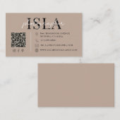Carte De Visite Code QR de photographe moderne (Devant / Derrière)