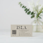 Carte De Visite Code QR de photographe moderne (Debout devant)
