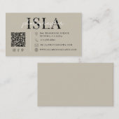 Carte De Visite Code QR de photographe moderne (Devant / Derrière)