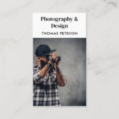 Carte De Visite Code QR de photographe moderne et professionnel (Devant)