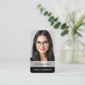 Carte De Visite Code QR de photographe Photo Simple (Debout devant)