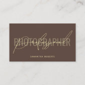 Carte De Visite Code QR de photographe professionnel moderne marro (Devant)