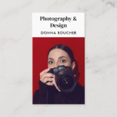 Carte De Visite Code QR de photographe simple et professionnel (Devant)