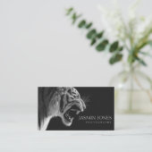 Carte De Visite Code QR de photographie de faune noire (Debout devant)