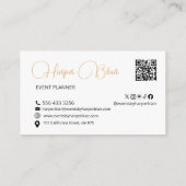 Carte De Visite Code QR de planificateur d'événement de style mini (Dos)