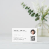 Carte De Visite Code QR de planificateur financier certifié CFP Ph (Debout devant)