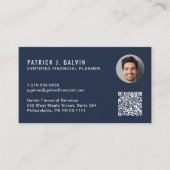 Carte De Visite Code QR de planificateur financier certifié CFP Ph (Devant)