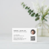 Carte De Visite Code QR de planificateur financier certifié CFP Ph (Debout devant)