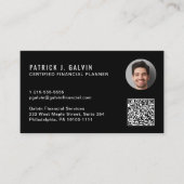 Carte De Visite Code QR de planificateur financier certifié CFP Ph (Devant)