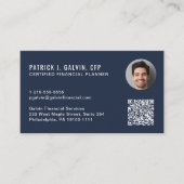 Carte De Visite Code QR de planificateur financier certifié CFP Ph (Devant)