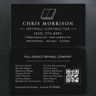 Carte De Visite Code QR de plaque de plâtre professionnel