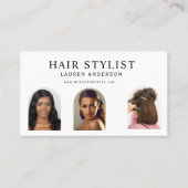 Carte De Visite Code QR de portefeuille de coiffeur blanc (Devant)