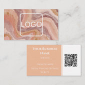 Carte De Visite Code QR de poterie en terre cuite céramique (Devant / Derrière)