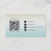 Carte De Visite Code QR de professeur de natation à l'aquarelle mo (Dos)