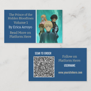 Carte De Visite Code QR de promotion de livre pour auteurs indépen