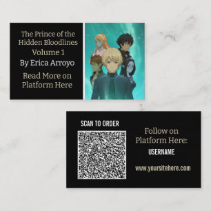 Carte De Visite Code QR de promotion de livre pour auteurs indépen