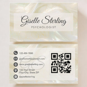 Carte De Visite Code QR de psychologue