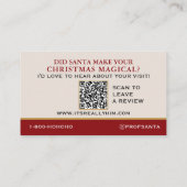 Carte De Visite Code QR de remerciement de Santa professionnel (Dos)