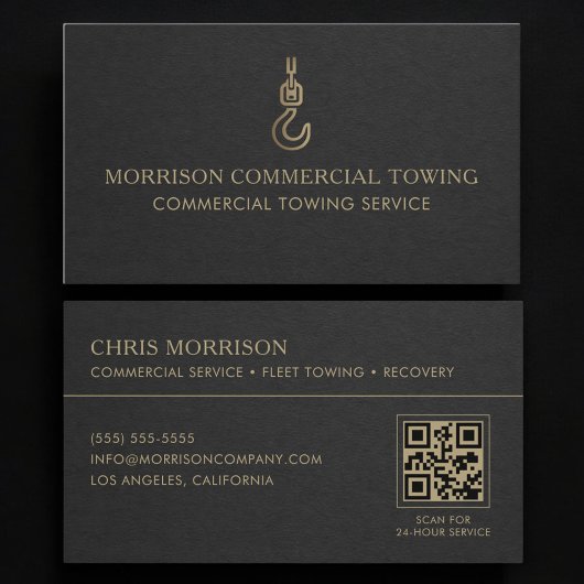 Carte De Visite Code QR de remorquage commercial