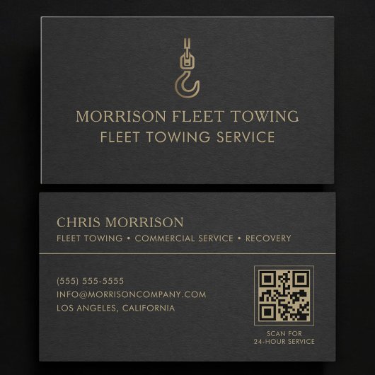Carte De Visite Code QR de remorquage de flotte