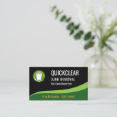 Carte De Visite Code QR de retrait de déchets professionnel (Debout devant)
