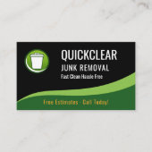 Carte De Visite Code QR de retrait de déchets professionnel (Devant)