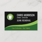Carte De Visite Code QR de retrait des déchets (Devant)