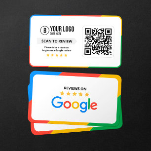 Carte De Visite Code QR de révision commerciale de Google pour les