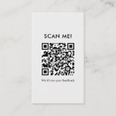 Carte De Visite Code QR de révision de la fouet moderne (Devant)