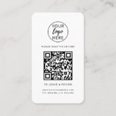 Carte De Visite Code QR de révision de logo d'entreprise professio (Devant)